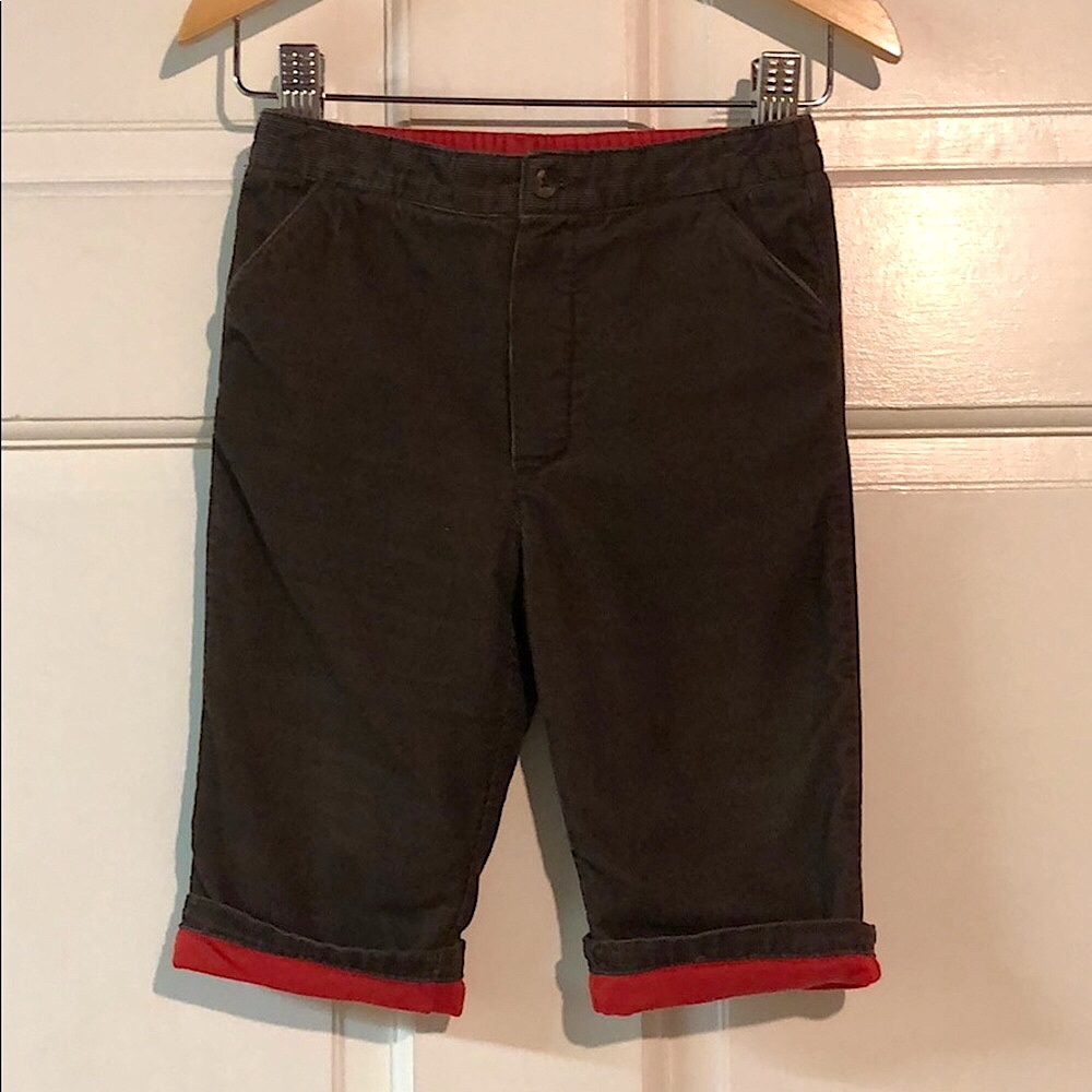 Janie and Jack chocolate brown lined corduroy